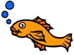brown fish as a graphic illustration