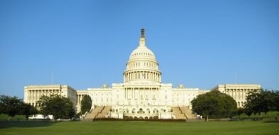 blue sky over the capitol as a picture for clipart