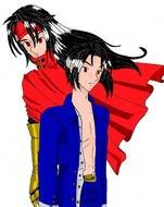 drawn two anime cartoon characters