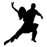 Salsa, Silhouette of Dancing couple