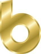 Clip art of golden Letter