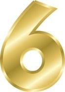 Gold Alphabet Letters six drawing