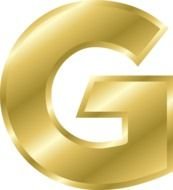 Gold Alphabet Letters g drawing