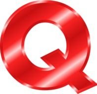 Red Alphabet Letter Q drawing