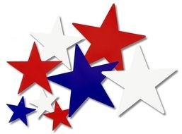 Red,blue and white stars clipart