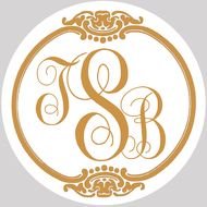 golden Monogram, vintage Design