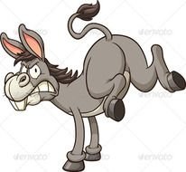 Kicking Donkey Clip Art N9