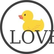 Colorful Love Duck clipart