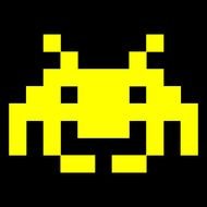 pixel image of a yellow alien