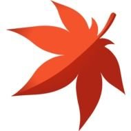 painted red burgundy maple leaf