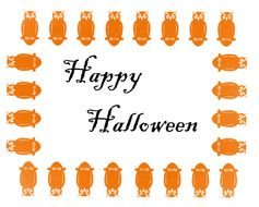 Halloween Owl Border drawing