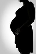 nice Pregnant Woman Silhouette drawing