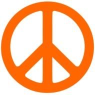 Red Peace Sign Clip Art