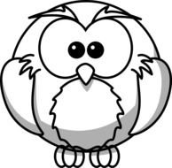 Cartoon Owl Coloring Pages drawing
