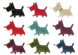 clip art with colorful Scottie dogs