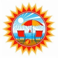 Vector Adirondack Chair On Beach