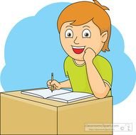 Student At Desk Clip Art N10