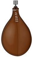 brown punching bag on a white background