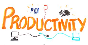 Productivity, bright banner