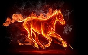 Horse Fire drawing