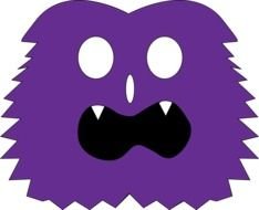 purple monster mask