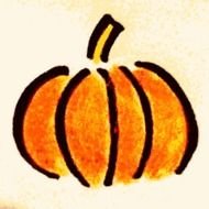 Hand Pumpkin drawing