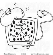 Sick Computer Clip Art N17