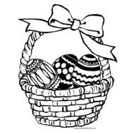 Easter Basket Coloring Page N3