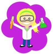 Clip art of scientist Girl With Ponytail