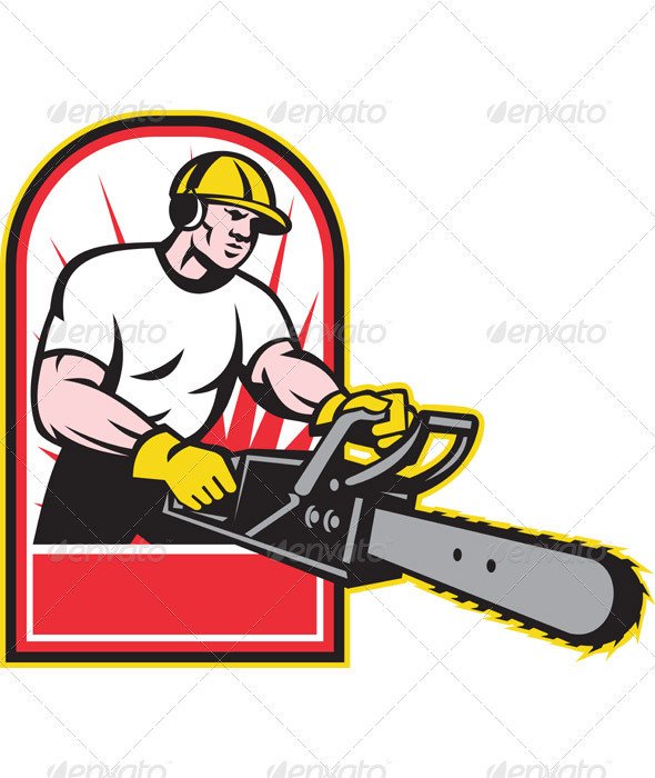 Chainsaw Tree Trimmer Clip Art