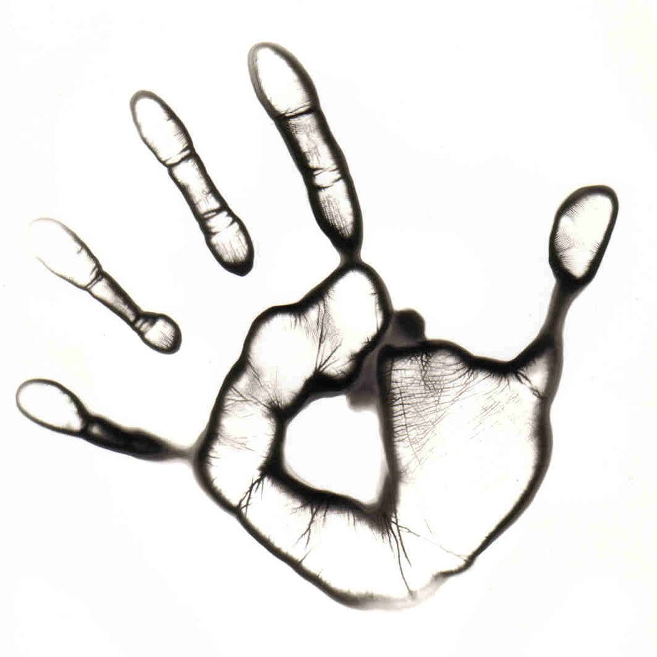 handprint on a white background