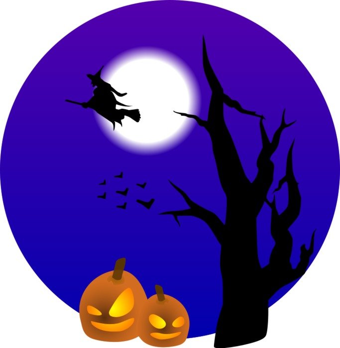 Halloween Scene as a picture for a clipart