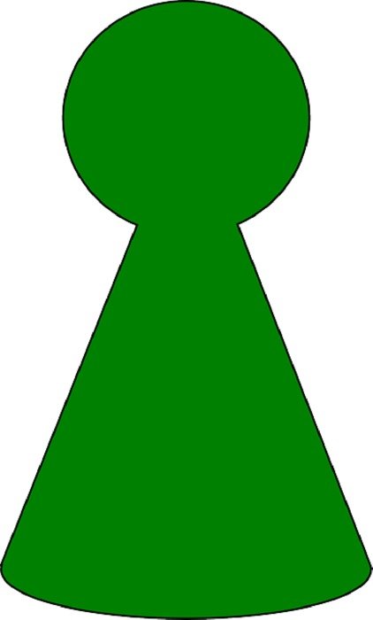 İllustration of green Game Piece