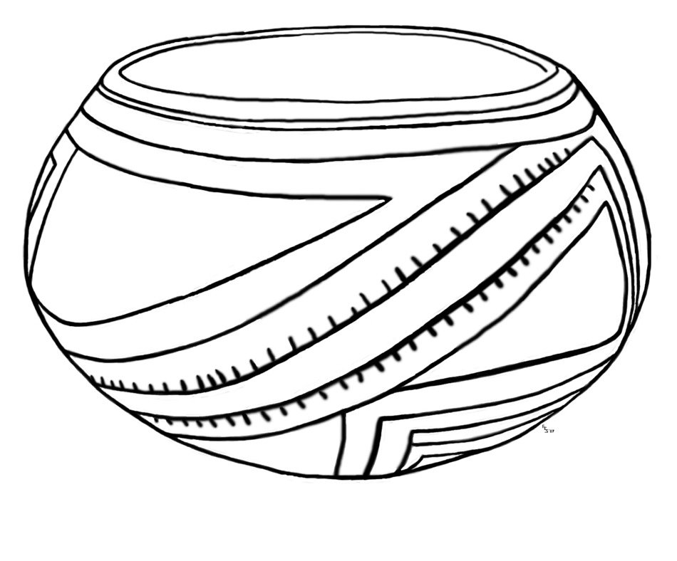 Pottery Pot Coloring Pages drawing