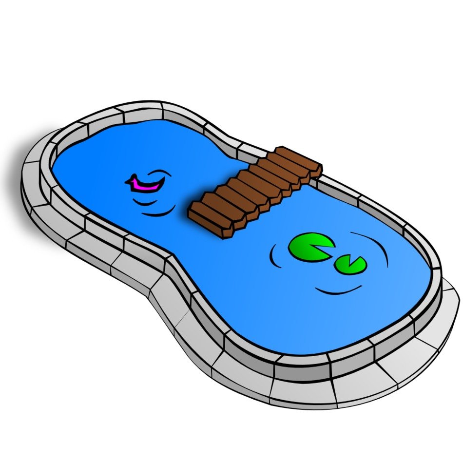 drawing of a pool on a white background