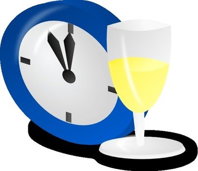 New Years Clock Clip Art Free N2