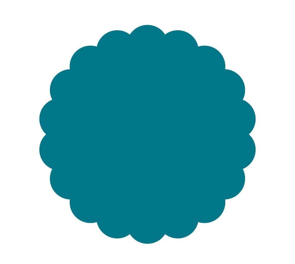 figure with round serrated edges in a graphical representation