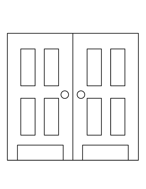 Open Door Coloring Page free image download