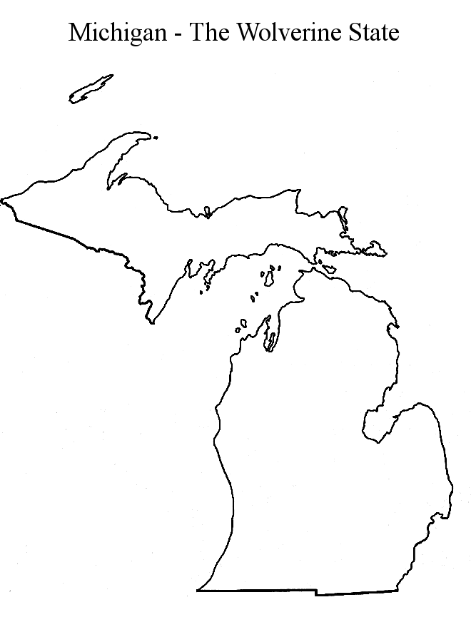 Michigan map as a graphic illustration free image download