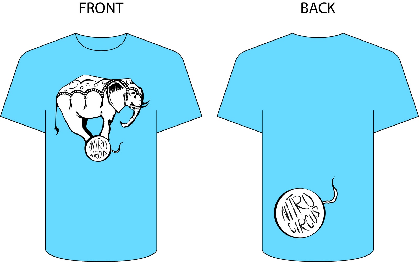 Download Front And Back Side Of A Blue T Shirt Free Image Download