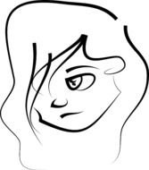 Female Face Clip Art N2