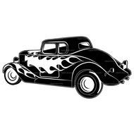 Car Hot Rod Vector Clip Art drawing