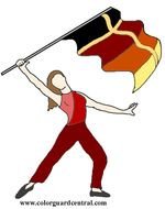 Color Guard Flag Toss Clip Art