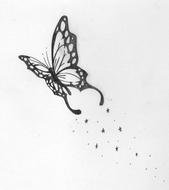 Butterfly Tattoo Drawings N4