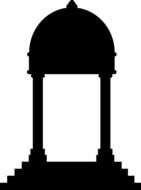 Clipart of Temple in a dark