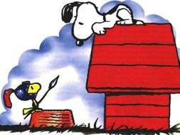 Snoopy red house drawing