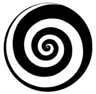 round Spiral, black and white drawing