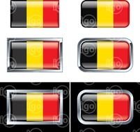 Belgium Button Icons 1 300x284 Vector Flag Icon Set