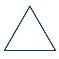 Equilateral Triangle, blue outline