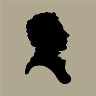 Black silhouette of the man clipart